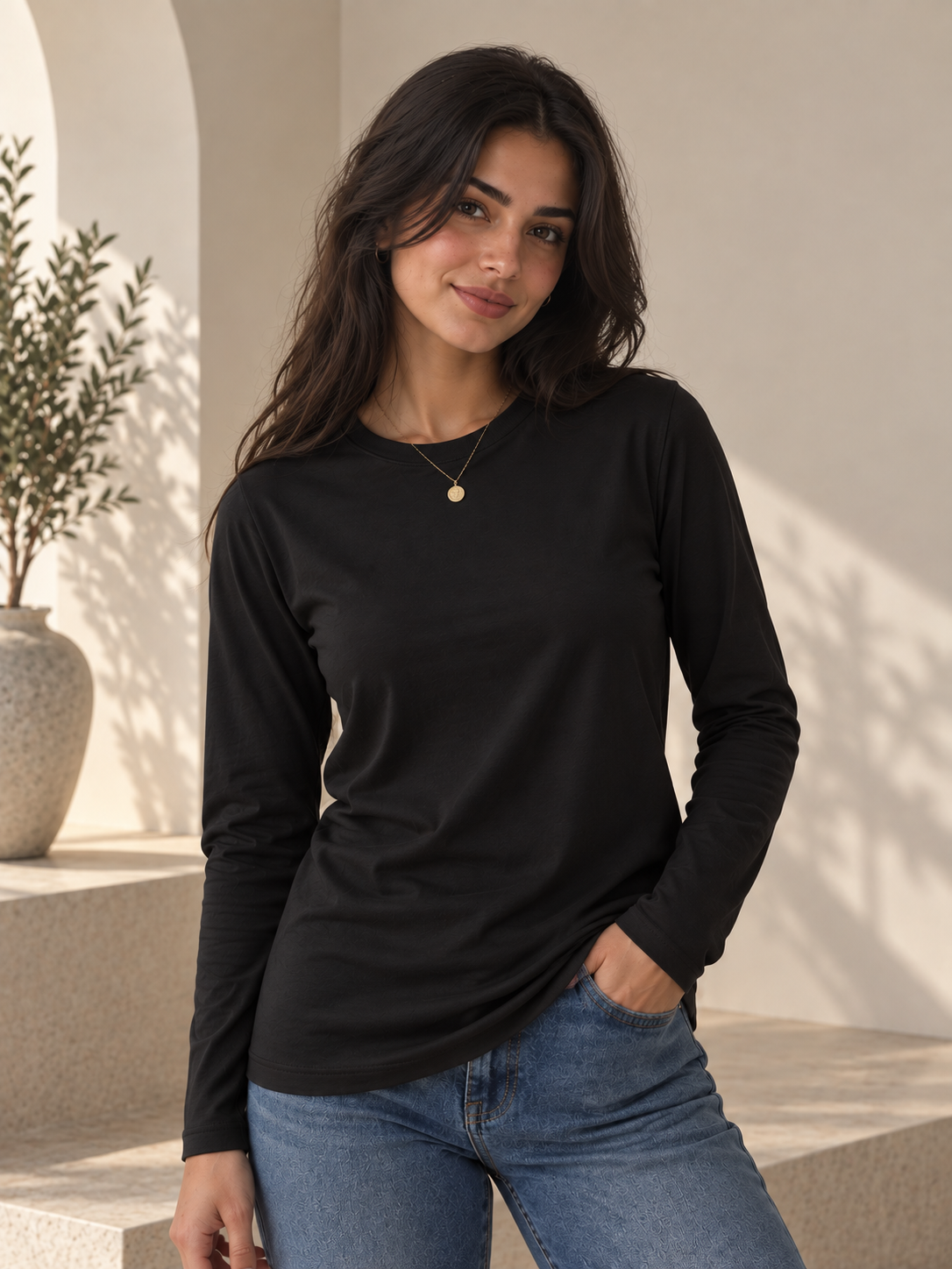 cotton basic Tee